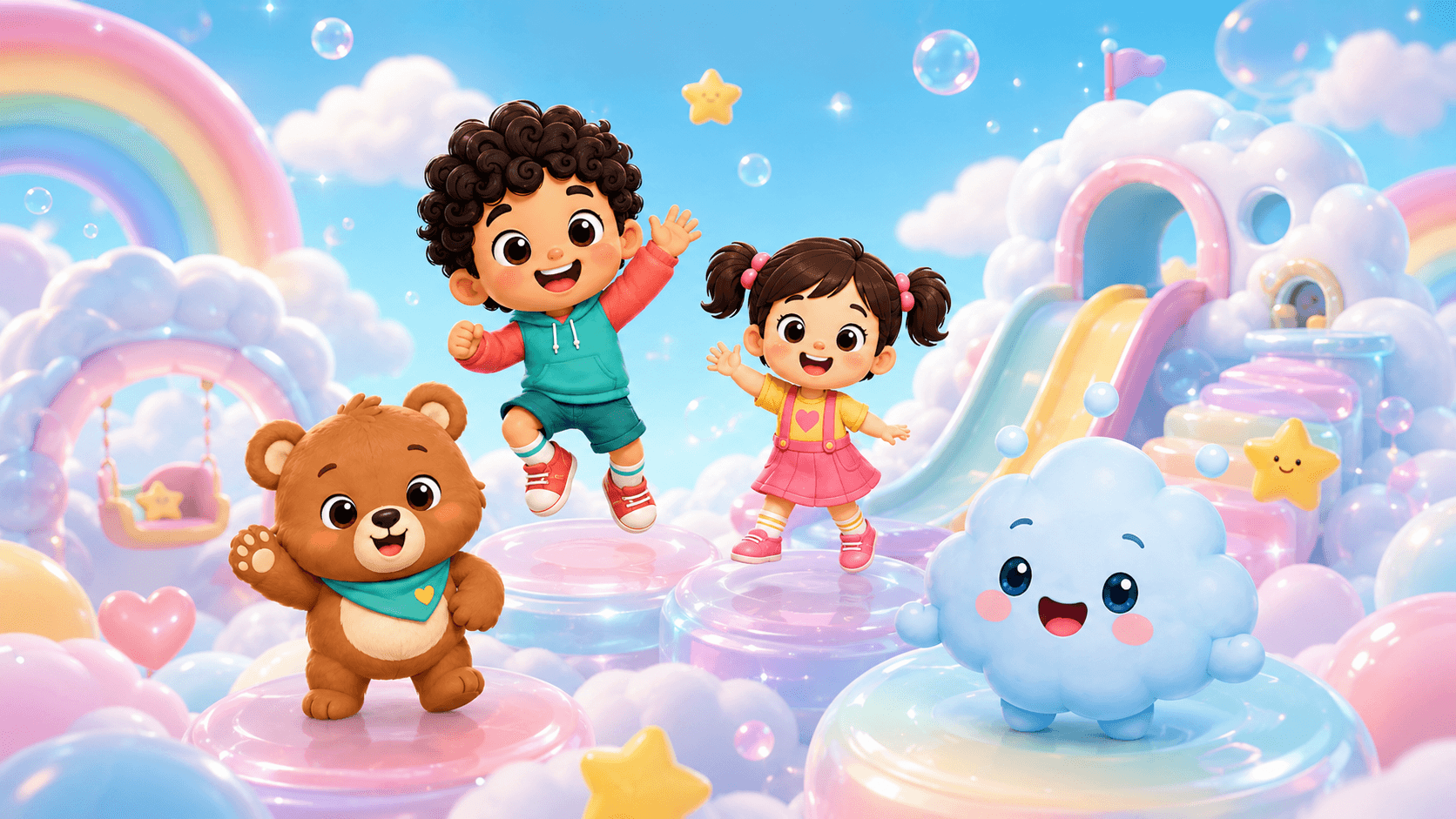 Bubble Sky Playground in the Coco Kind Kids universe